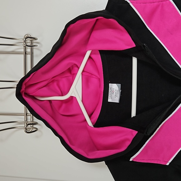 Girls Danskin Now Size Large 10-12 Zippered Jacket with Hood Pockets T11 - Picture 4 of 6